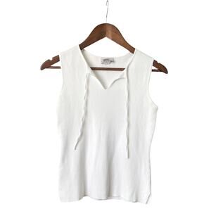 Ann Taylor Loft Tank Top 100% Cotton Women's XS Casual Academia Minimalist
